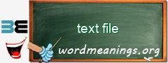 WordMeaning blackboard for text file